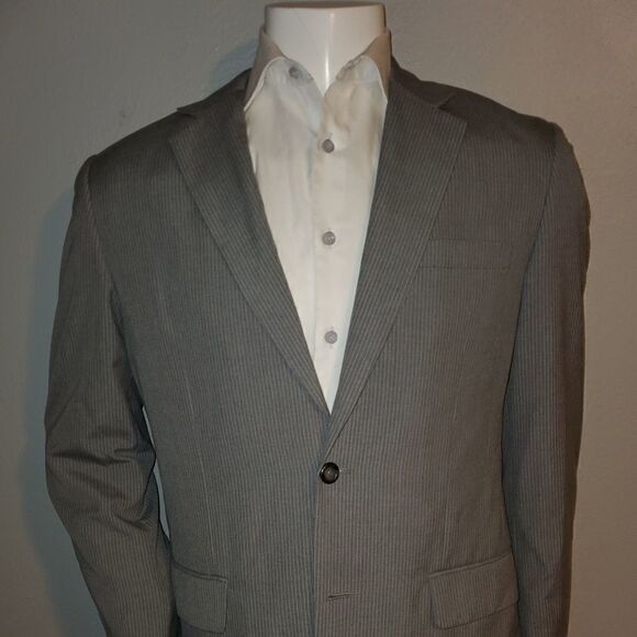 Merona Men's Gray Pin Stripe Sport Coat 40R - Picture 1 of 7